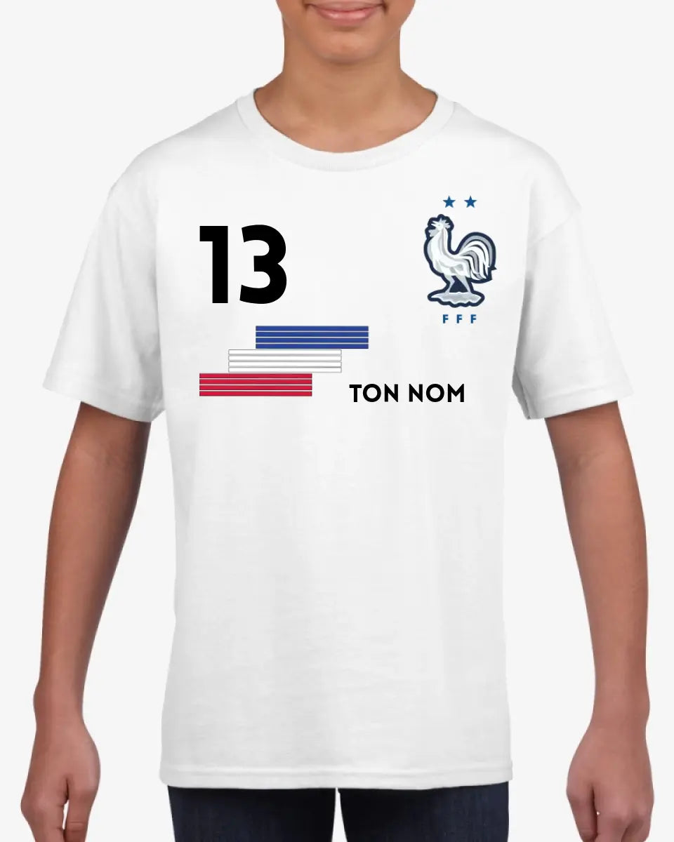 Maillot enfant Football France personnalisé - T-shirt personnalisé pour enfant (100% coton)