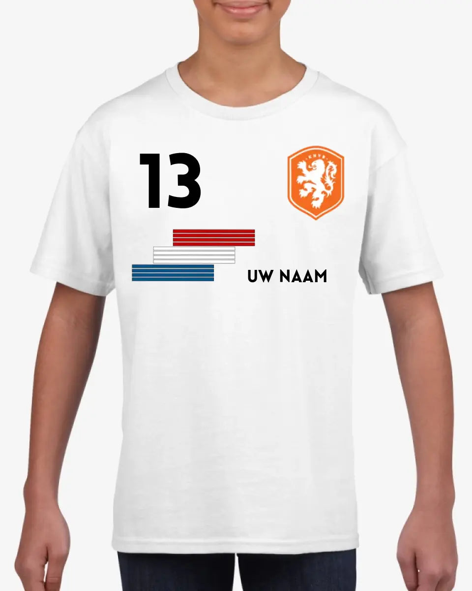 Voetbal Nederland Shirt Kinderen Individueel - Gepersonaliseerd T-shirt voor Kinderen (100% Katoen)