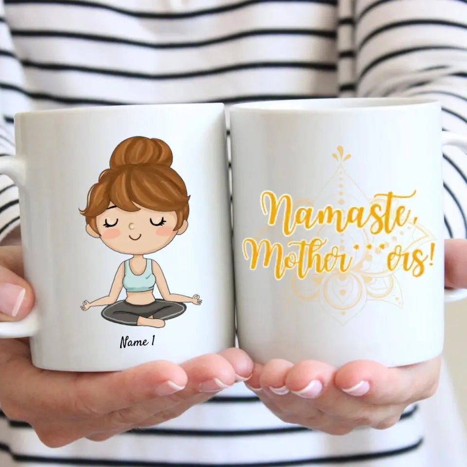Namaste Yoga Vriendinnen - Gepersonaliseerde mok vriendinnen/collega's (1-3 vrouwen)