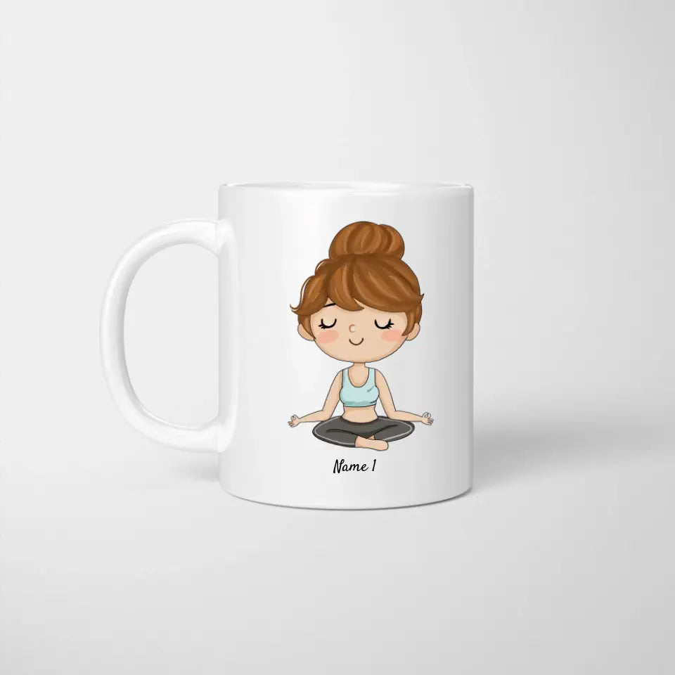 Namaste Yoga Vriendinnen - Gepersonaliseerde mok vriendinnen/collega's (1-3 vrouwen)