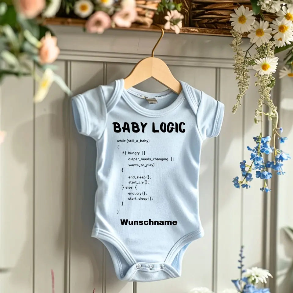 Baby Logic, Instructions informatiques - Onesie/Romper personnalisé pour bébé, coton 100% biologique