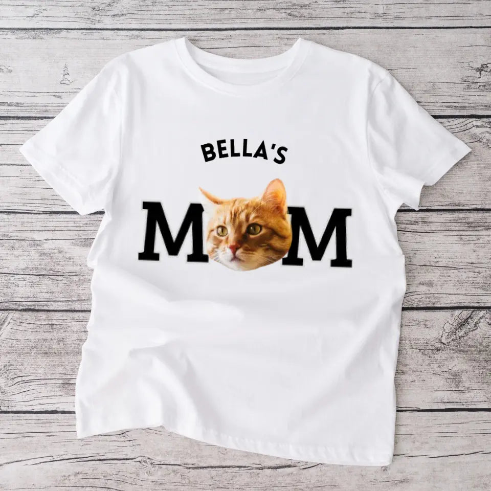 Maman animal de compagnie - T-shirt personnalisé avec la photo de ton ami à fourrure (télécharger sa propre photo)