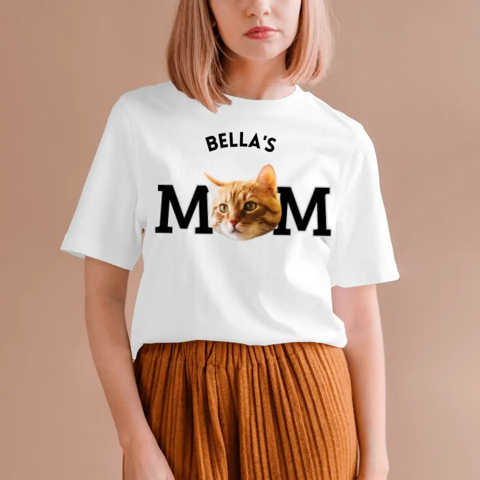 Maman animal de compagnie - T-shirt personnalisé avec la photo de ton ami à fourrure (télécharger sa propre photo)