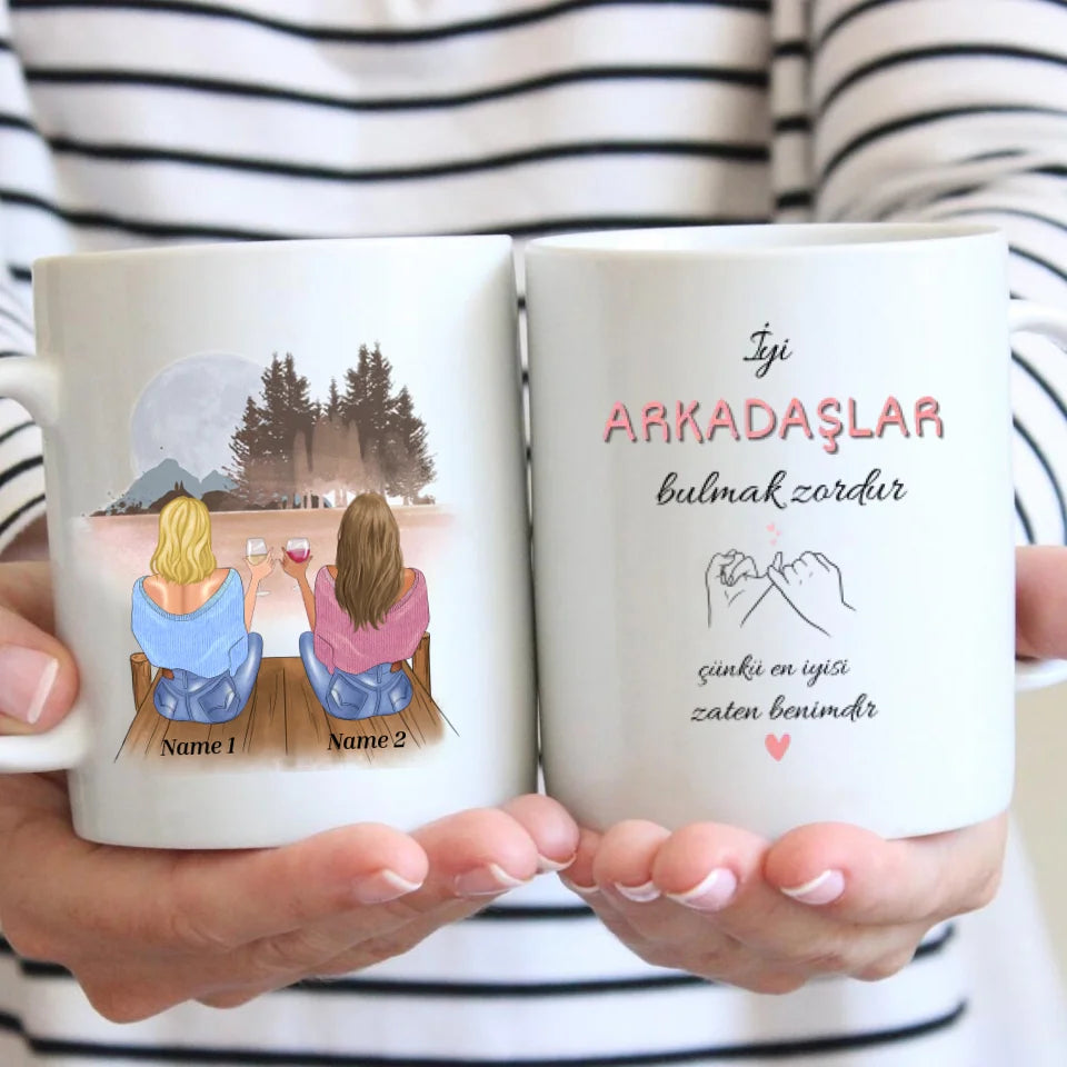 İyi ARKADAŞLAR bulmak zordur çünkü en iyisi zat benimdir - Vriendinnenbeker gepersonaliseerd