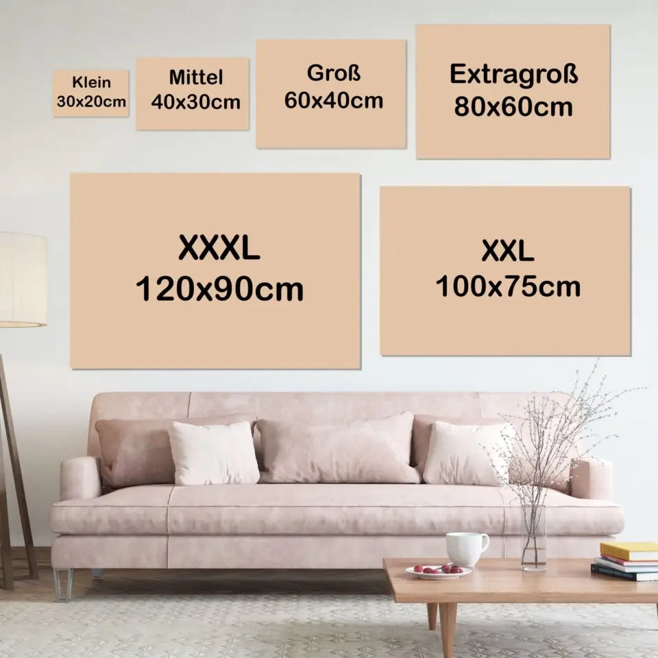 My Family Poster - Gepersonaliseerde poster (ouders met 1-4 kinderen + huisdieren)