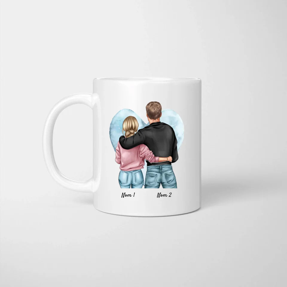 Toutes les histoires d'amour sont belles - Mug personnalisé pour couple, idée cadeau couple