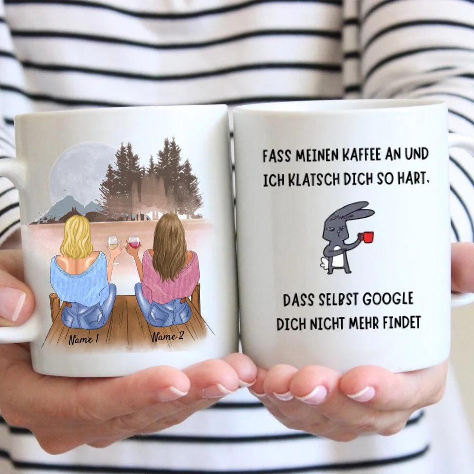 Ne touche pas à mon café ! - Mug personnalisé pour amis et collègues (2-4 personnes)