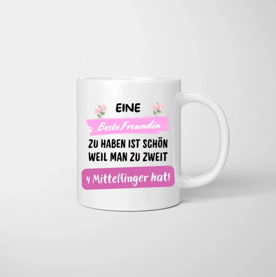 Pour deux, 4 majeurs - Mug personnalisé pour amis et collègues (2-4 personnes)