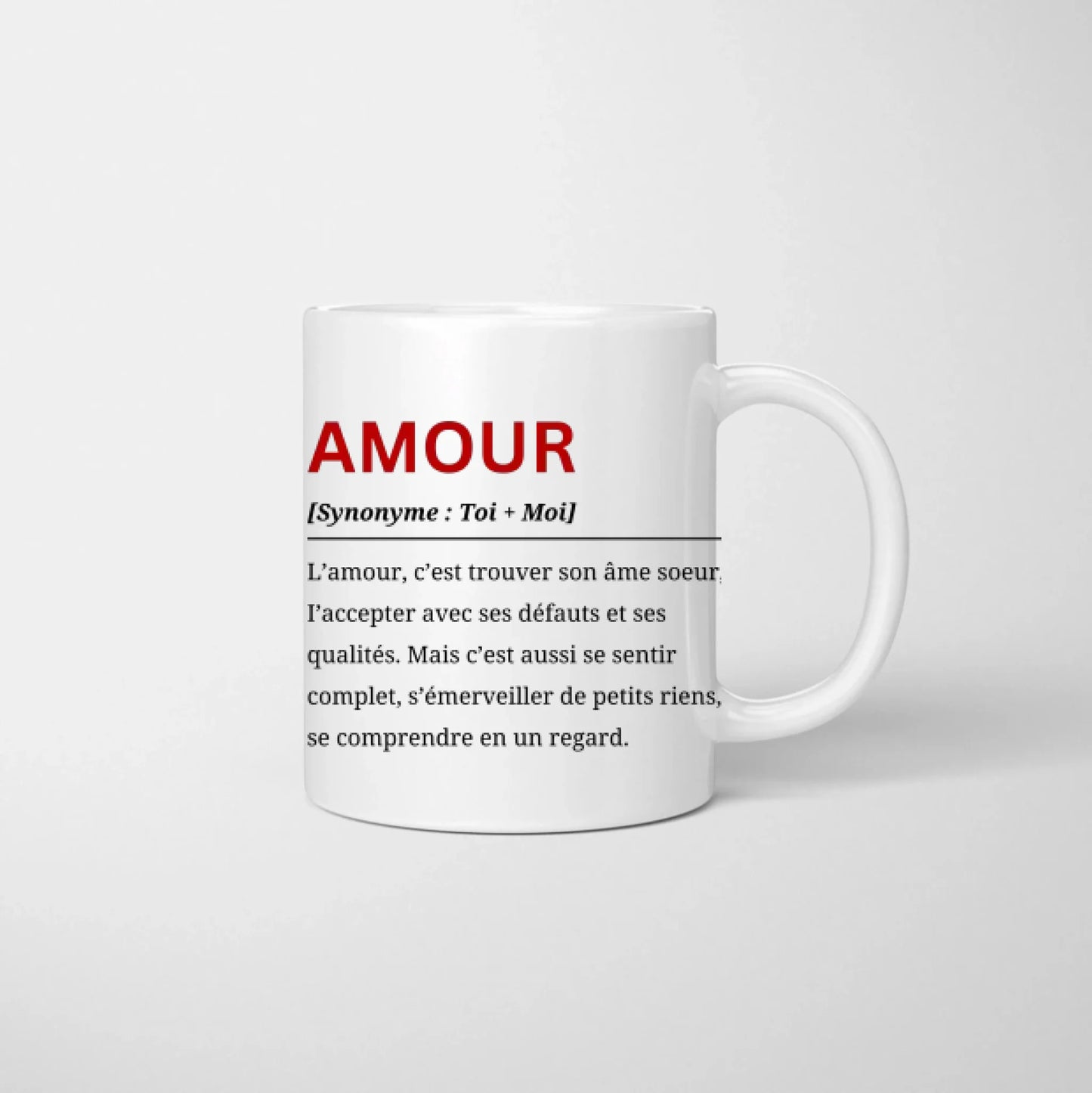 Definitie van liefde - Gepersonaliseerde mok voor koppel (man & vrouw) Sint Valentijn