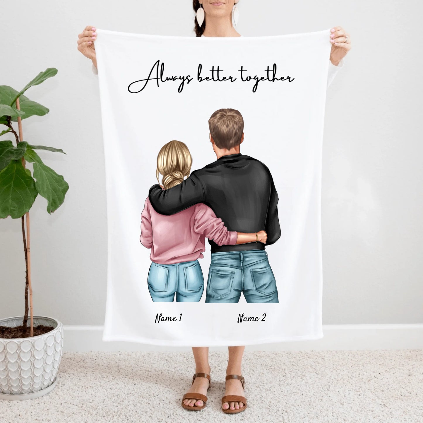 Meilleur Couple - Couvertures en polaire Personnalisé