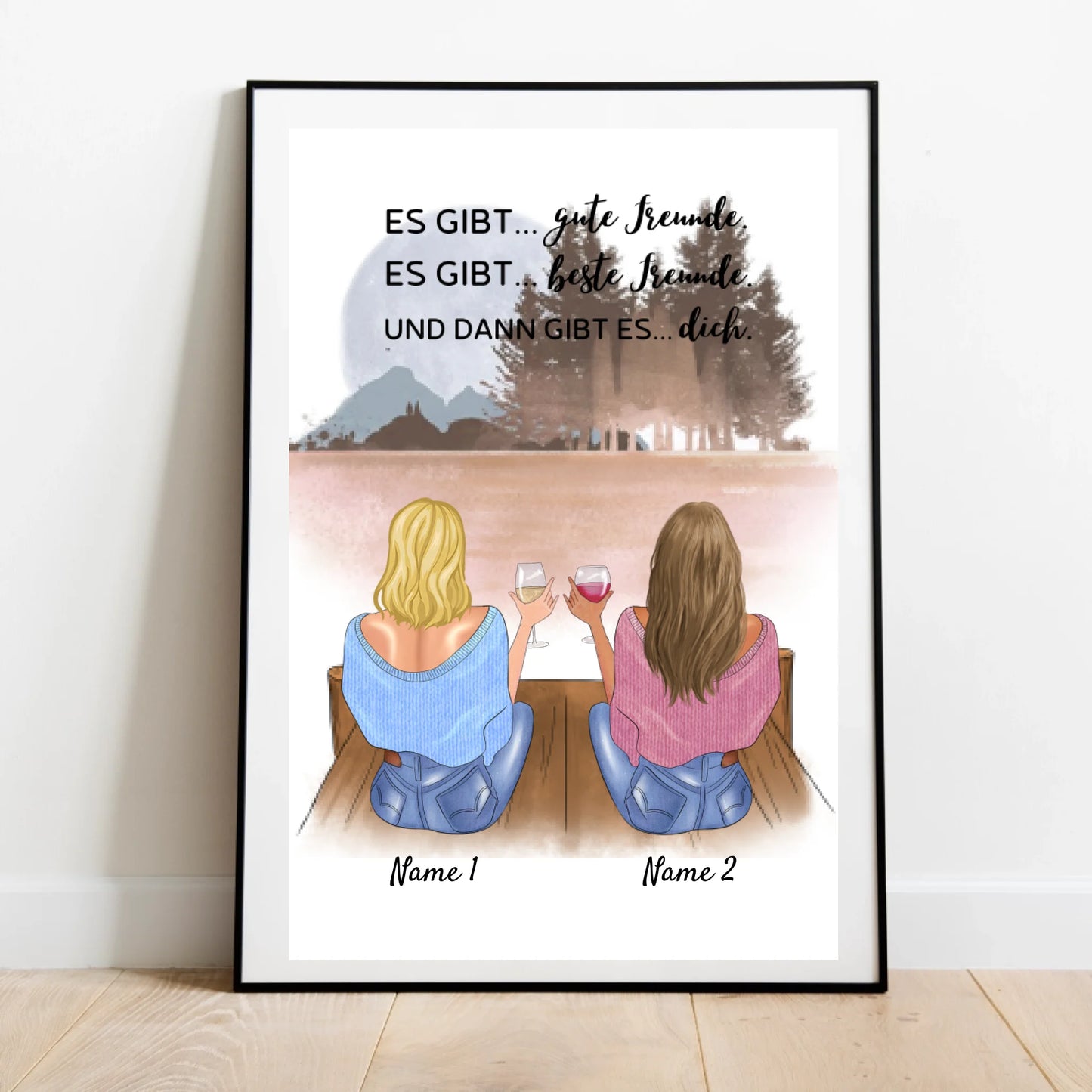 Et puis il y a toi - Affiche personnalisée des amies (2-4 personnes)