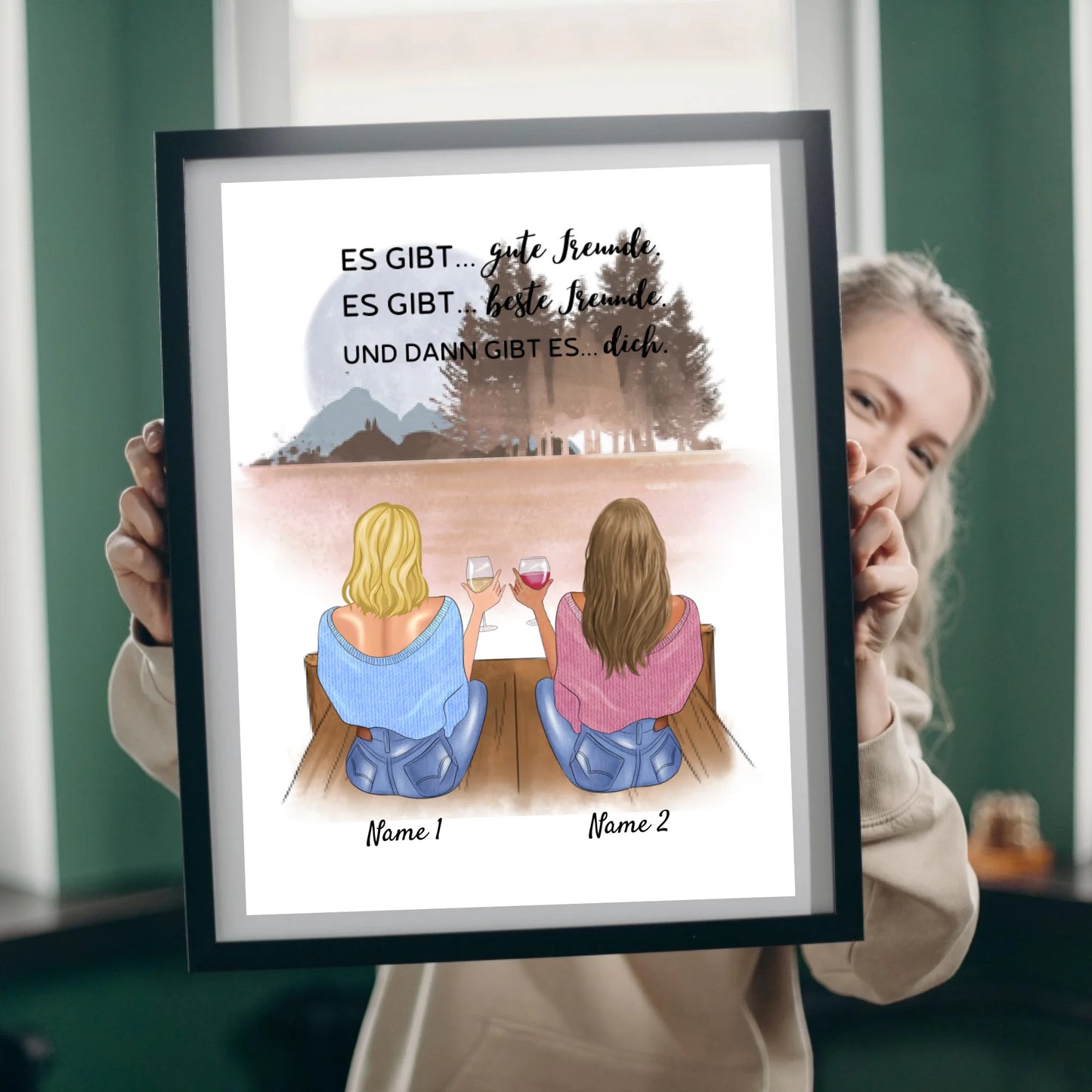 Et puis il y a toi - Affiche personnalisée des amies (2-4 personnes)