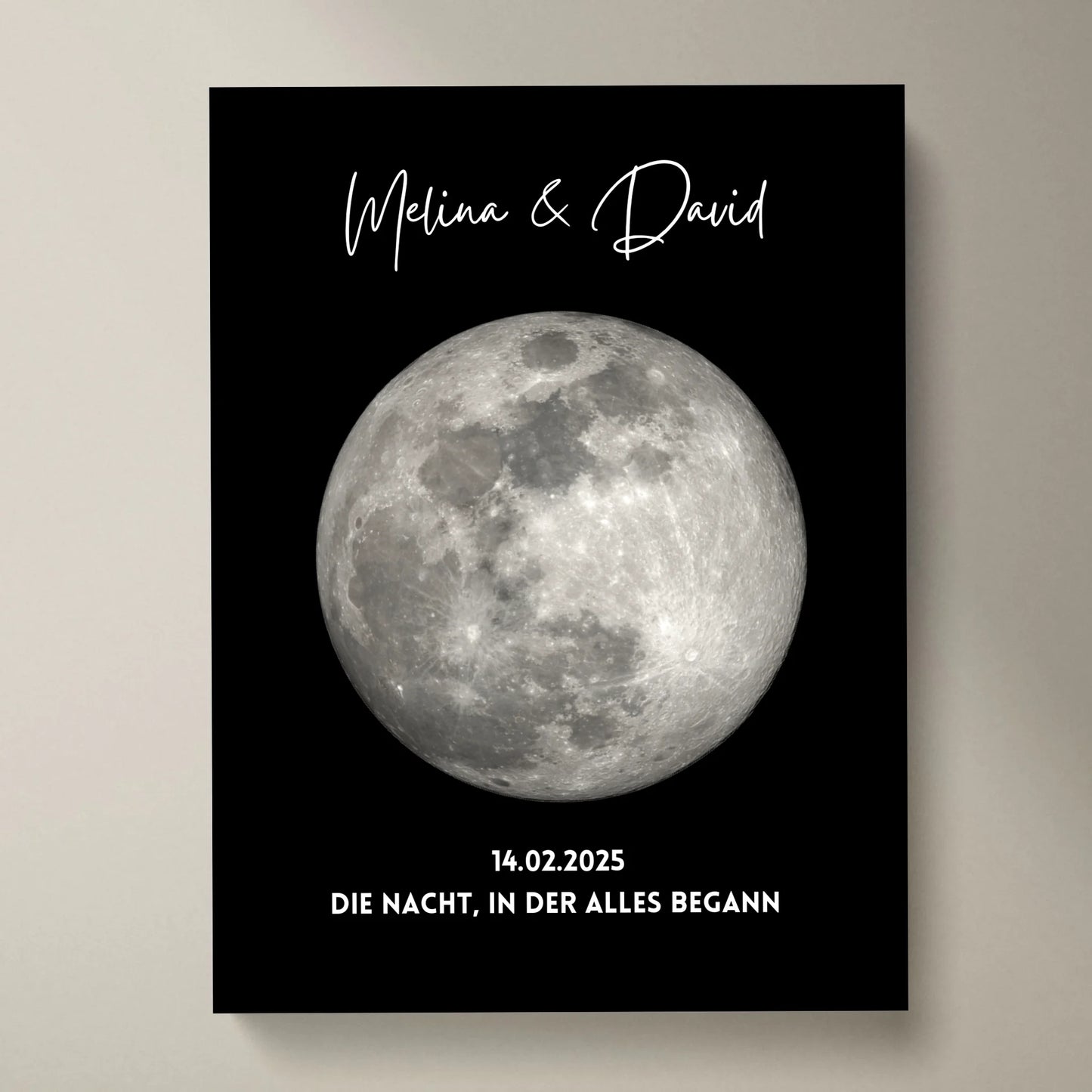 La nuit où tout a commencé - Affiche personnalisée des phases de la lune