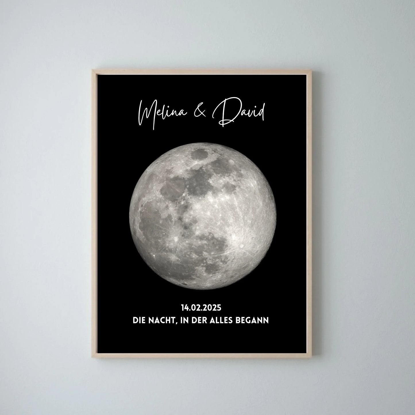 La nuit où tout a commencé - Affiche personnalisée des phases de la lune