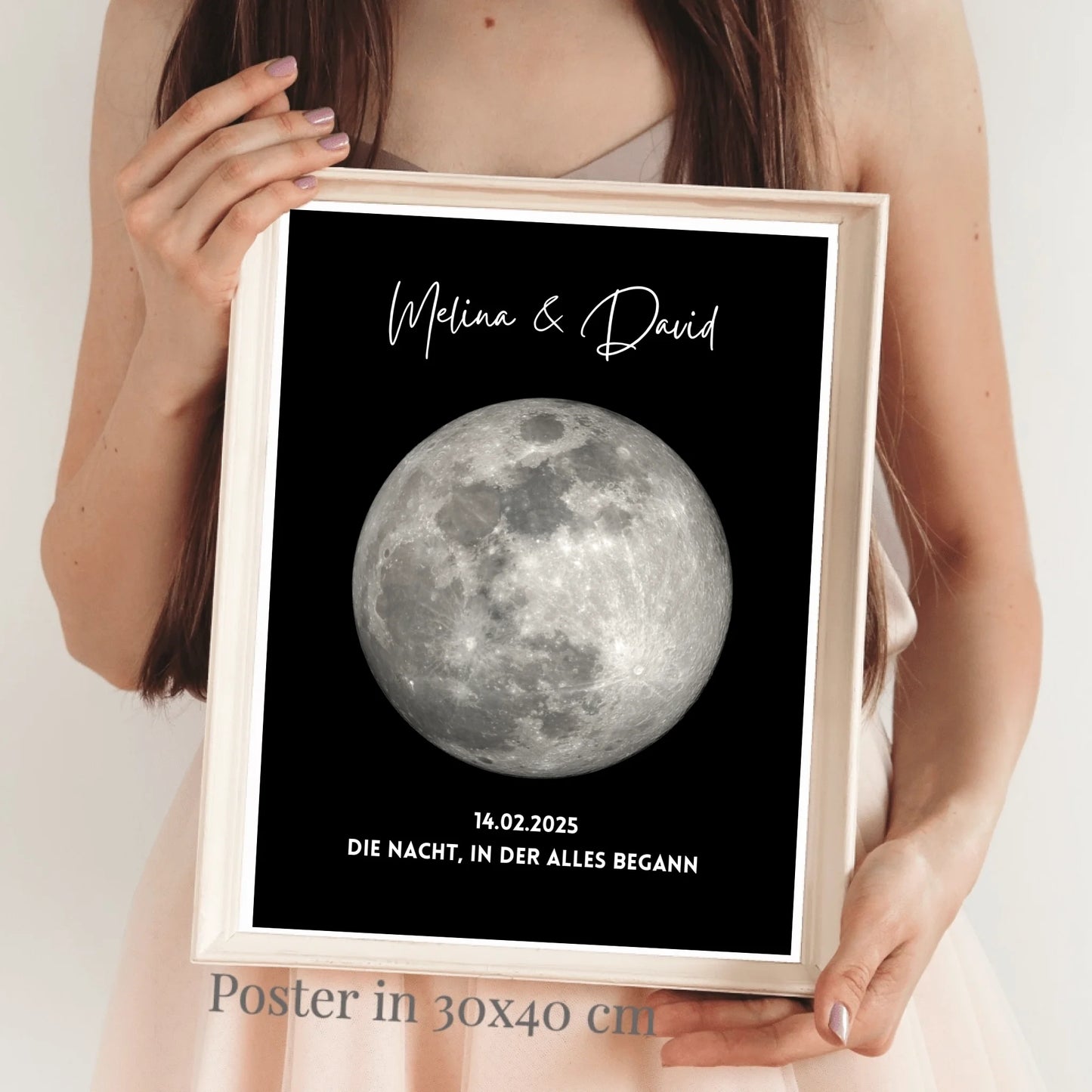 La nuit où tout a commencé - Affiche personnalisée des phases de la lune