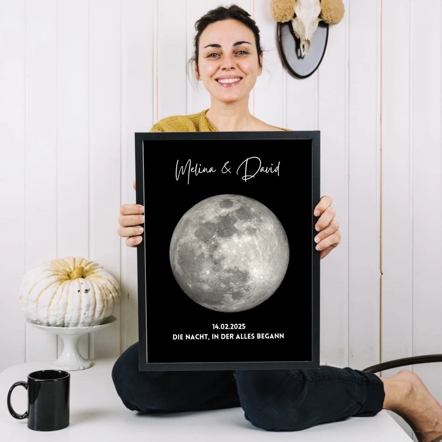 La nuit où tout a commencé - Affiche personnalisée des phases de la lune