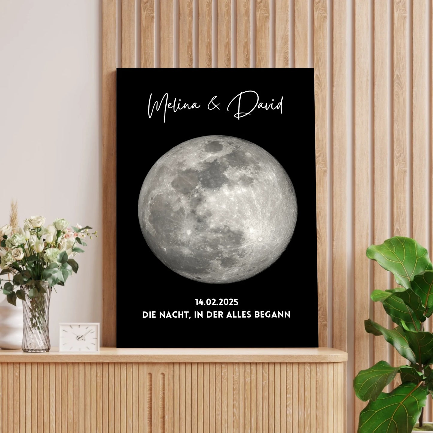 La nuit où tout a commencé - Affiche personnalisée des phases de la lune