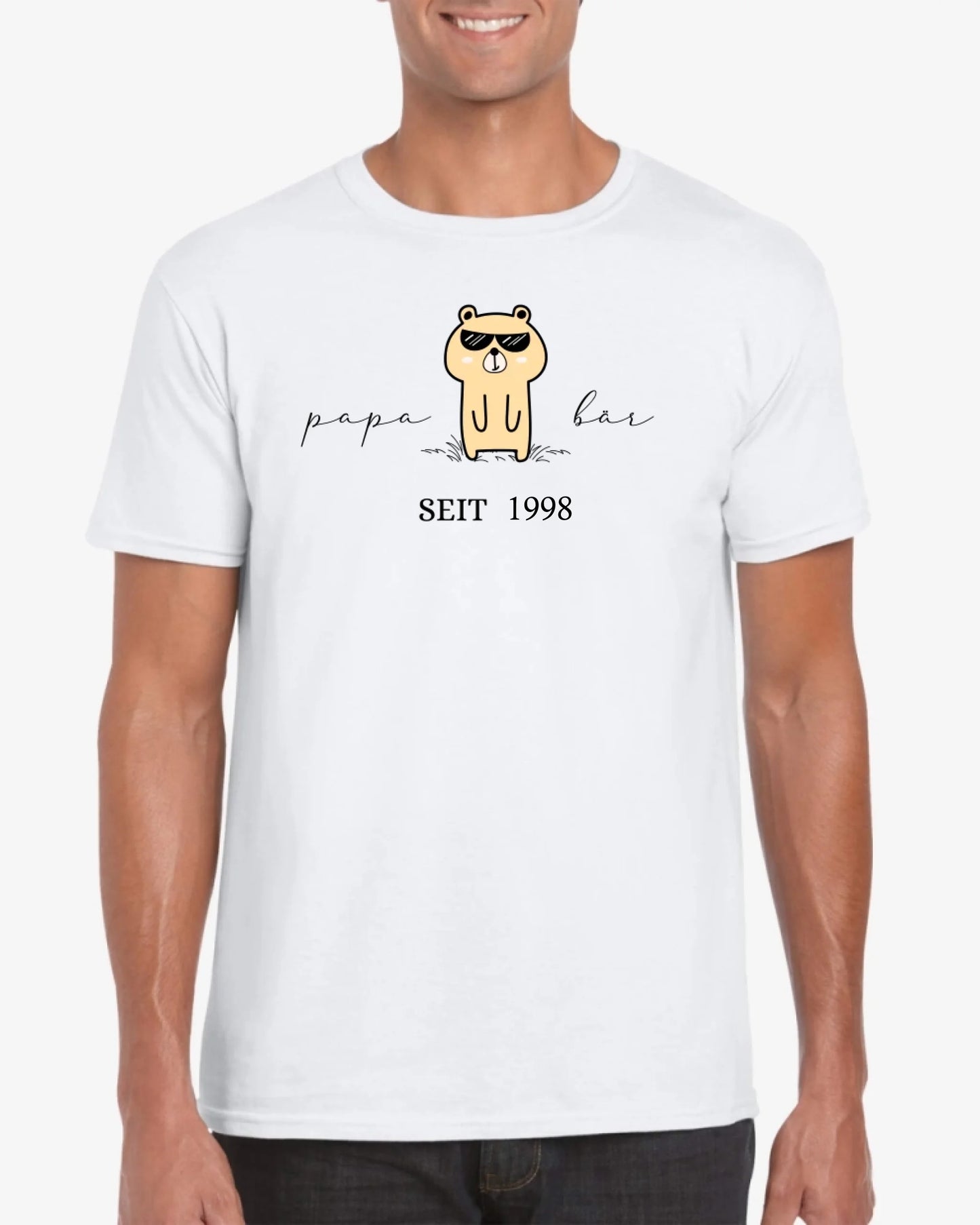 Papa Ours depuis, Grand-père Ours depuis - T-shirt personnalisé pour père/grand-père