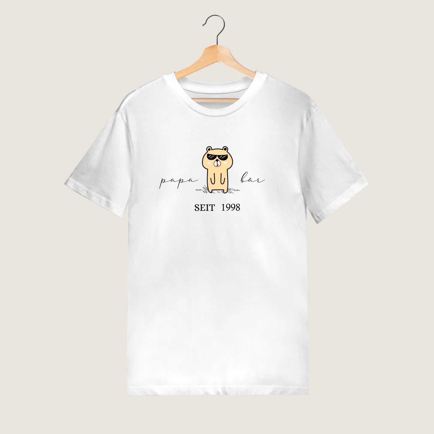 Papa Ours depuis, Grand-père Ours depuis - T-shirt personnalisé pour père/grand-père