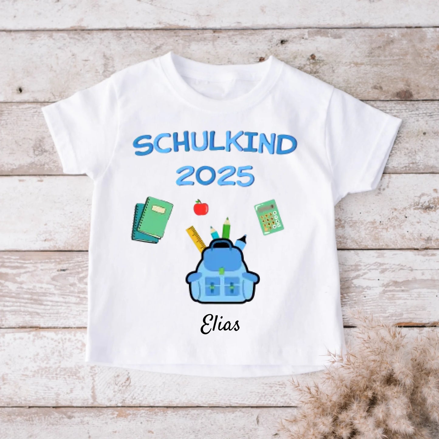 Schoolkind 2023 - Gepersonaliseerd T-shirt voor kinderen die naar school gaan (100% katoen)