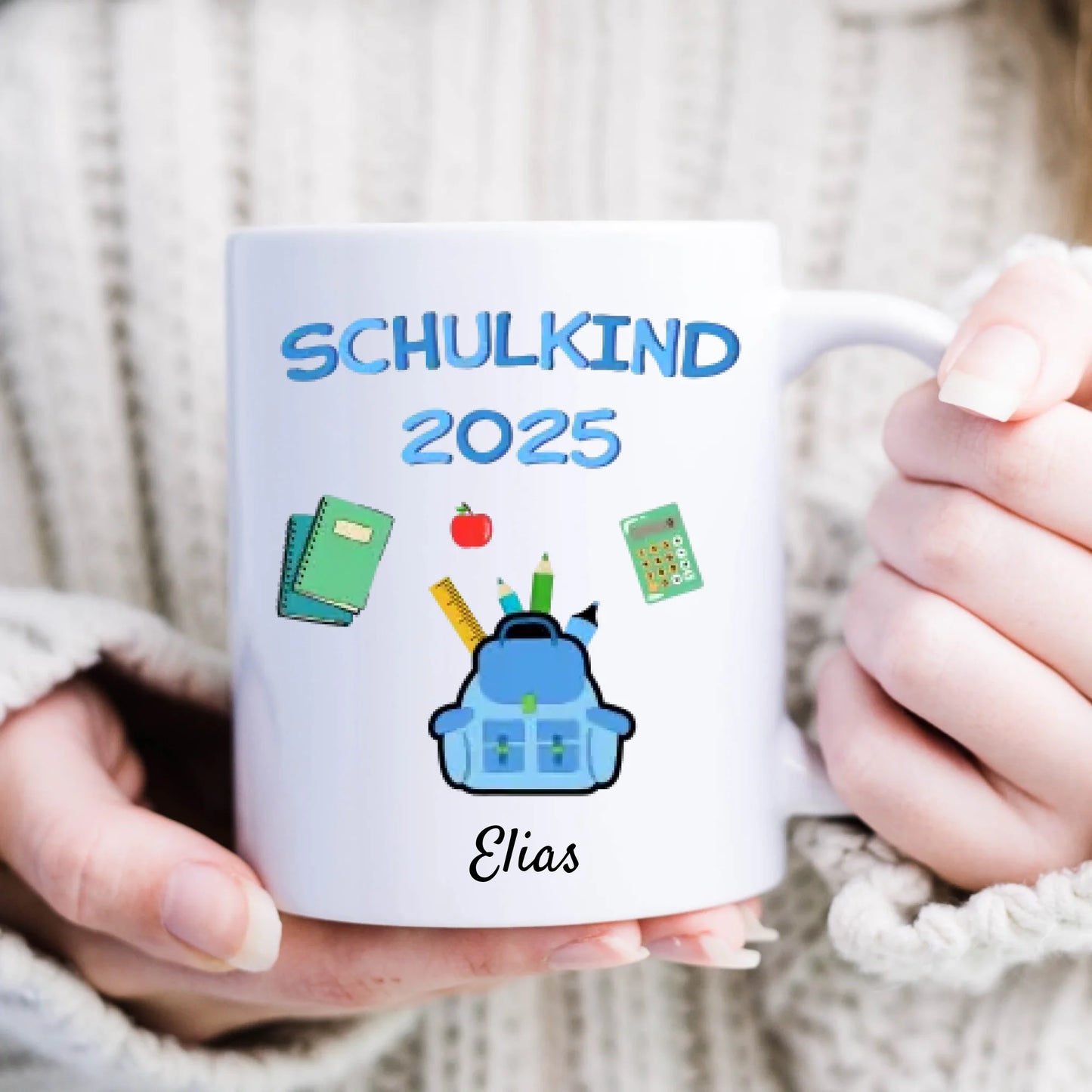 Ecolier 2023 - Mug personnalisé pour la rentrée scolaire, écolier, 1ère - 5ème classe