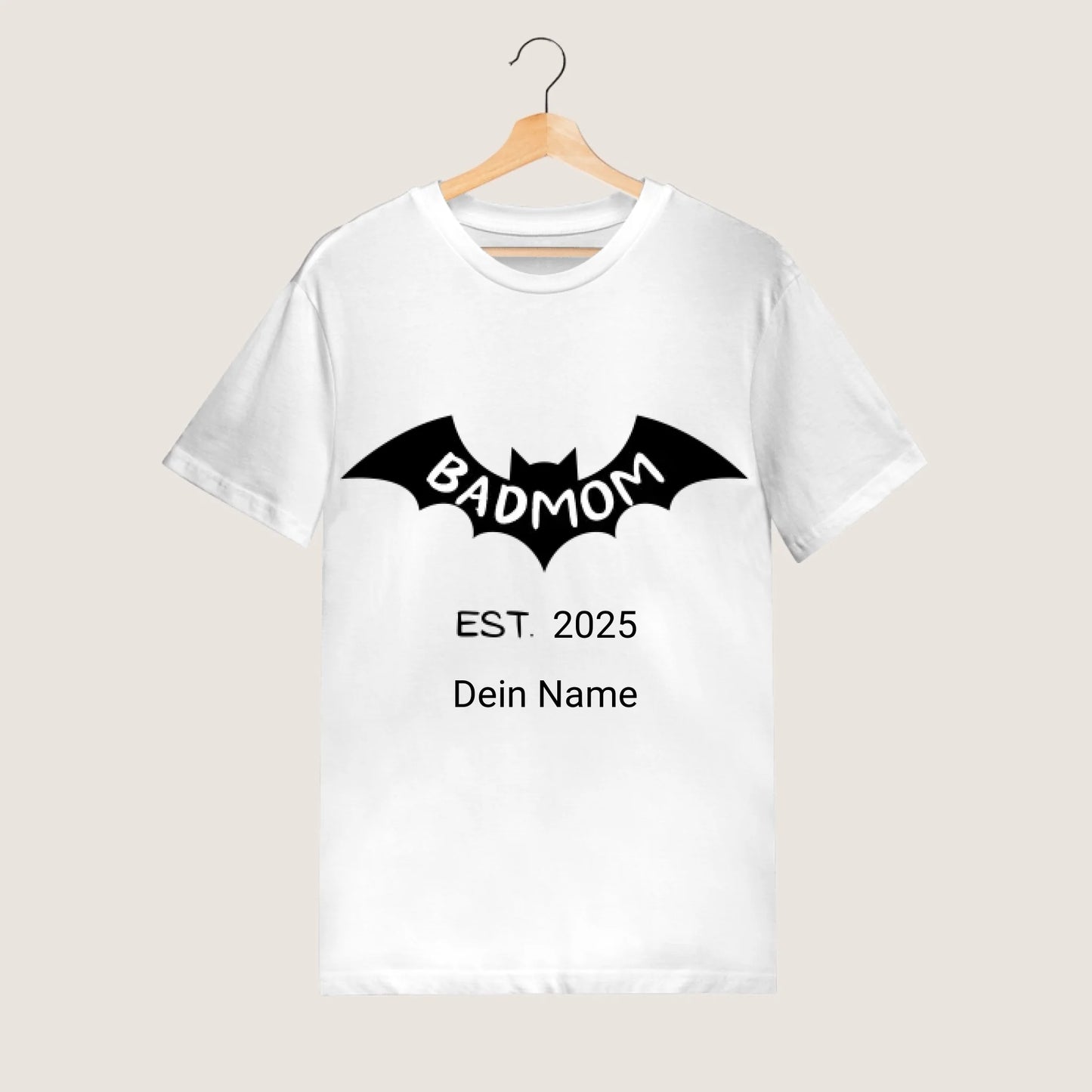 Badmom (Dadman) depuis 2024 - T-shirt personnalisé pour future maman, annonce naissance/grossesse 100% coton