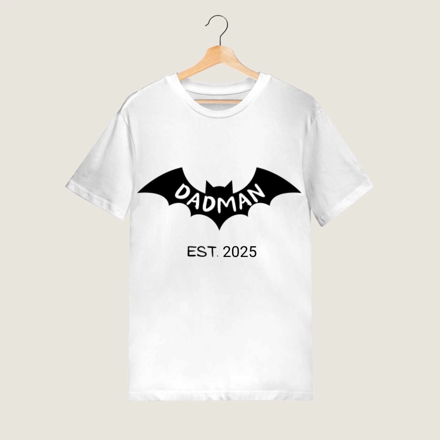 Dadman/ Badmom depuis 2024 - T-shirt personnalisé pour futur papa, annonce naissance/ grossesse 100% coton