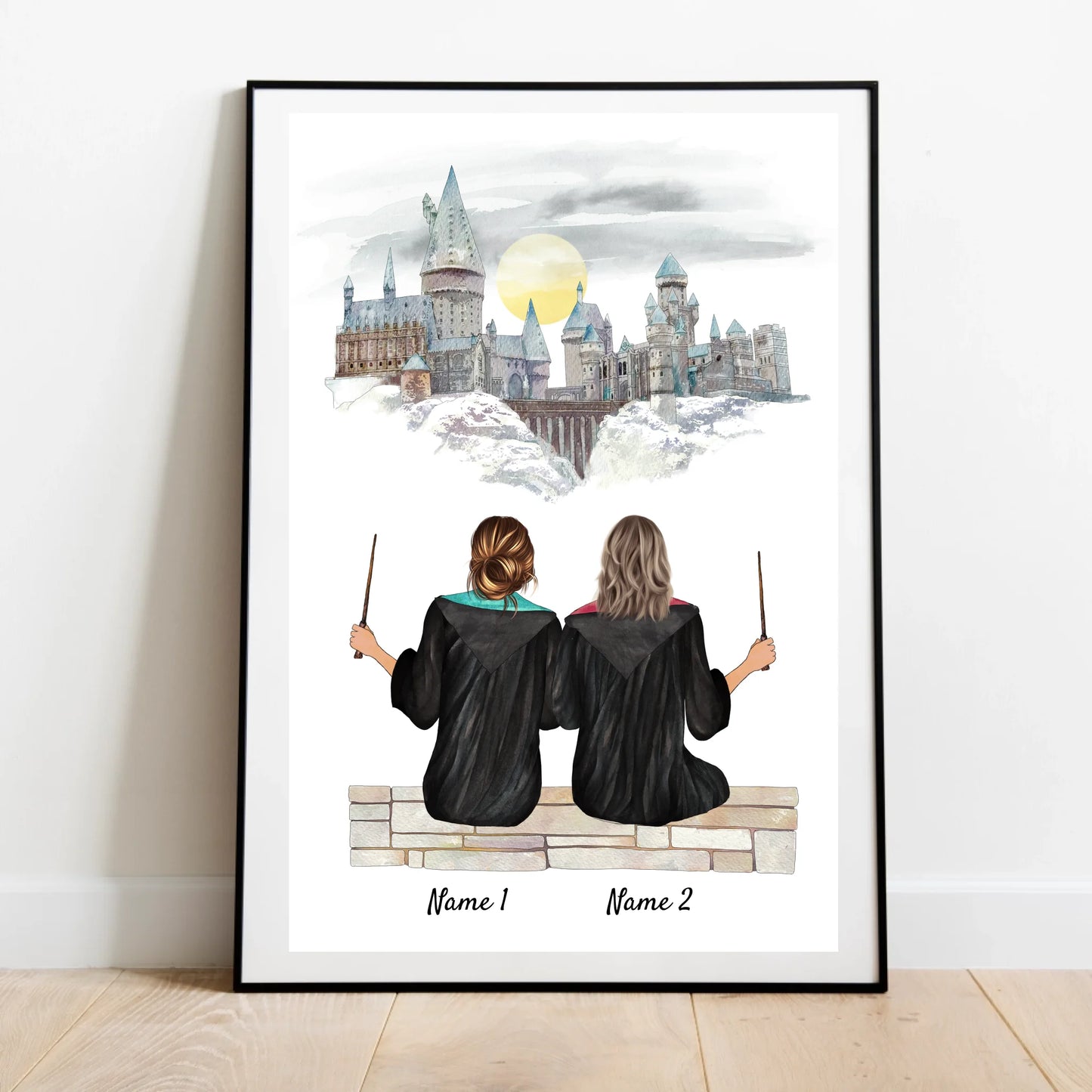 Meilleures sorcières - Poster Personnalisé de petite amie (2-3 femmes)