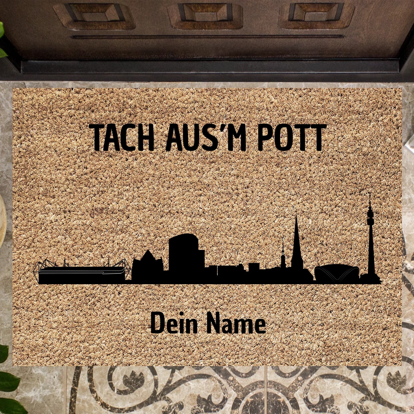 Dortmund Skyline, Bonjour du Pott - Paillasson personnalisé