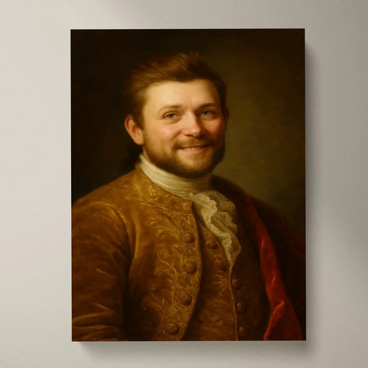 Koninklijk Portret - Gepersonaliseerde poster met foto-upload in de stijl van een koninklijk olieverfschilderij