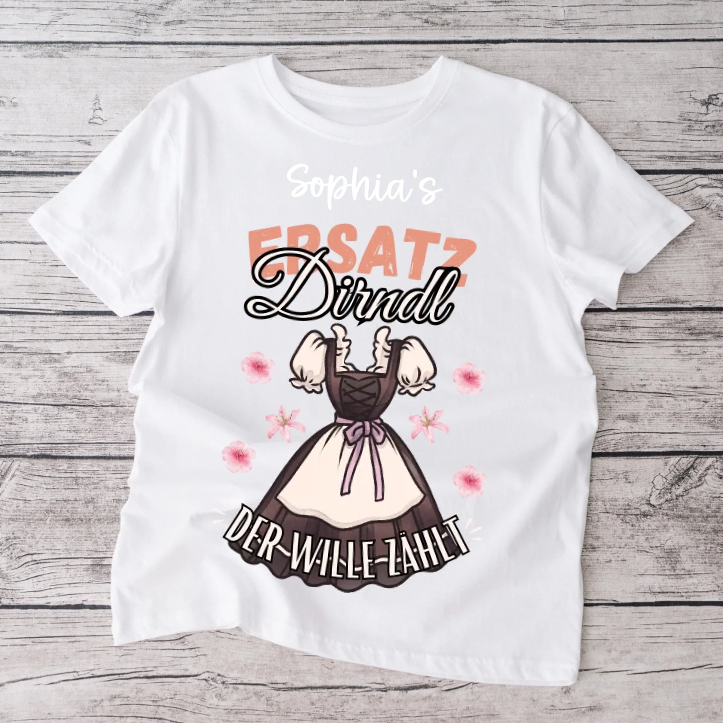 T-shirt de remplacement pour Dirndl (100 % coton, unisexe) - Pour l'Oktoberfest, le Tracht, la Wiesn, le Kerwa