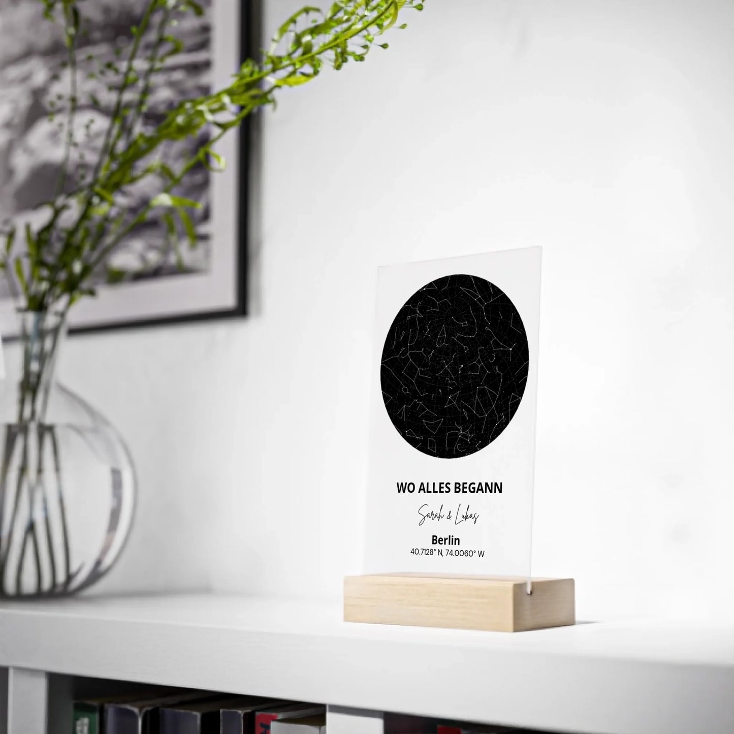 Onze Sterrenhemel - Gepersonaliseerde Acryl Glazen Schilderij voor je partner, cadeau voor stellen