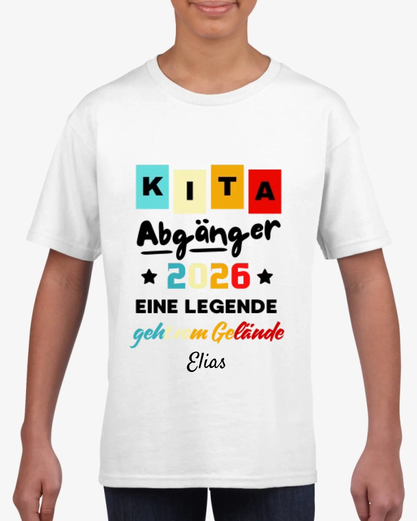 Maternelle sortants 2026, Une légende quitte les lieux - T-shirt personnalisé enfants, élèves, rentrée scolaire (100% coton)
