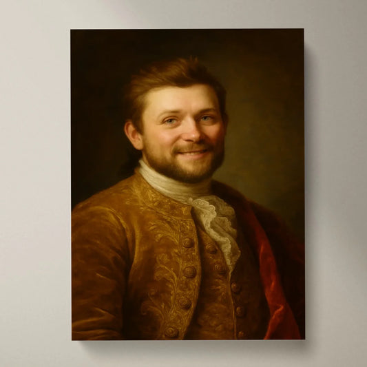 Koninklijk Portret - Gepersonaliseerde poster met foto-upload in de stijl van een koninklijk olieverfschilderij