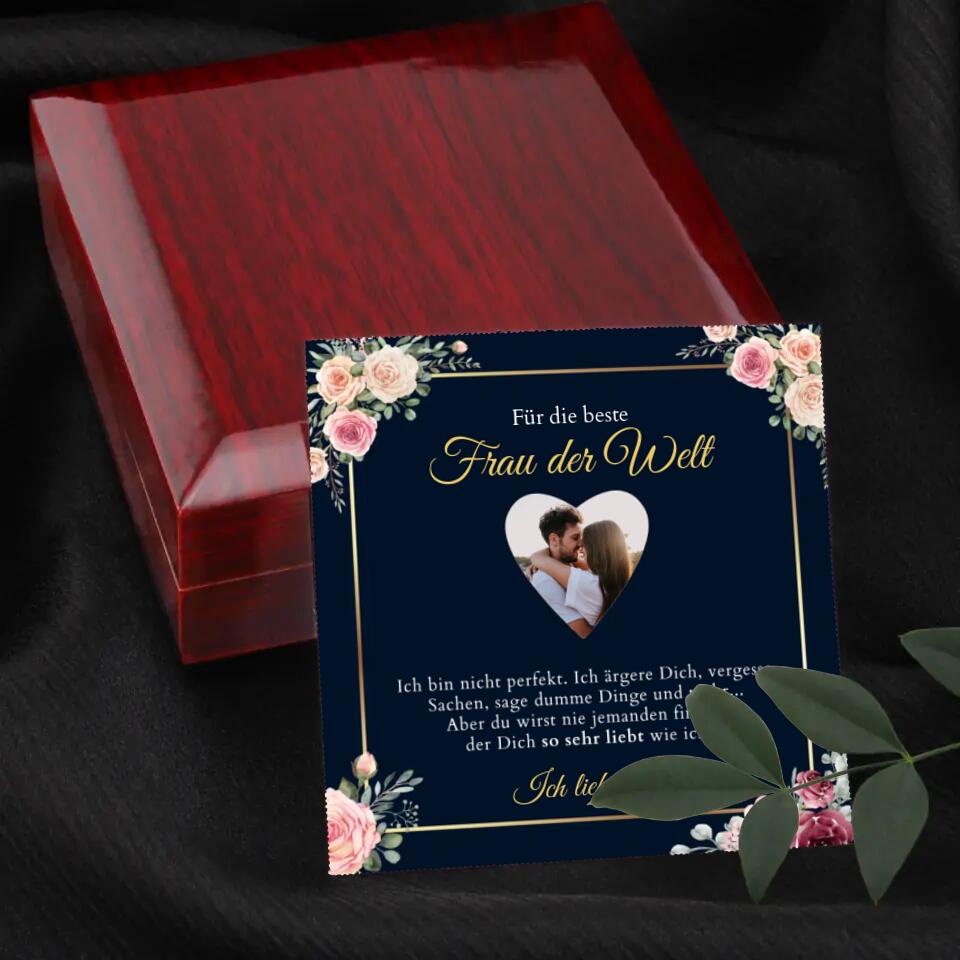 Forever Love "Meilleure femme" - Collier avec pendentif coeur & carte photo personnalisée