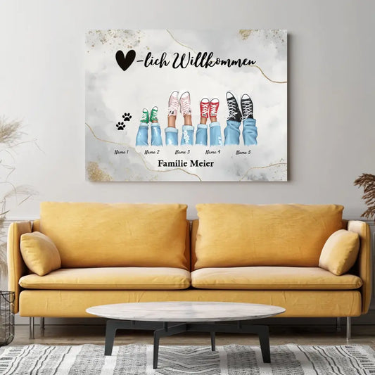 Bienvenue chez nous - Ecran familial personnalisé (jusqu'à 8 personnes)