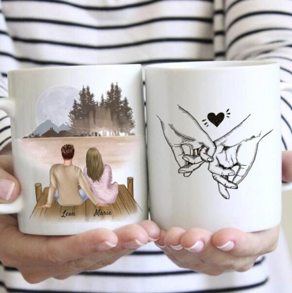 Couple sur la jetée - Tasse Personnalisé