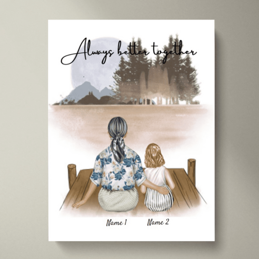 Favoriete Oma met Kleinkinderen - Persoonlijke Poster (1-2 Kleinkinderen)