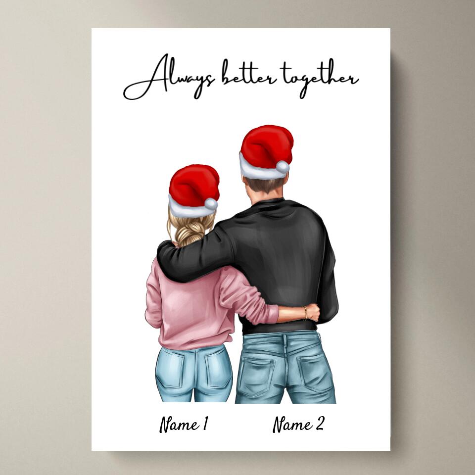 Meilleur couple édition de Noël - Poster Personnalisé