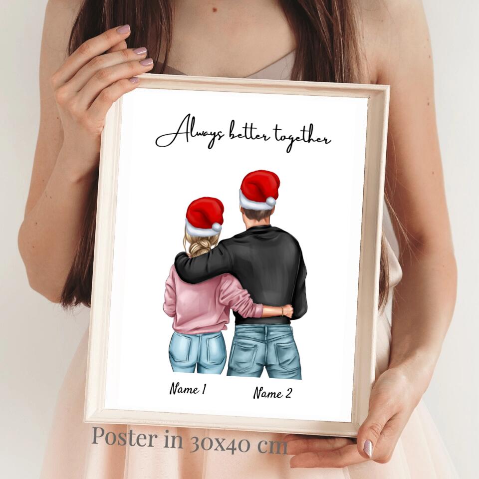 Meilleur couple édition de Noël - Poster Personnalisé