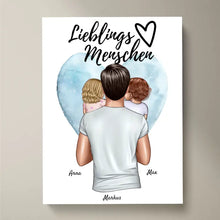 Afbeelding in Gallery-weergave laden, Papa, mijn favoriete persoon - Gepersonaliseerde poster (vader met 1-4 kinderen)
