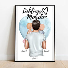 Afbeelding in Gallery-weergave laden, Papa, mijn favoriete persoon - Gepersonaliseerde poster (vader met 1-4 kinderen)
