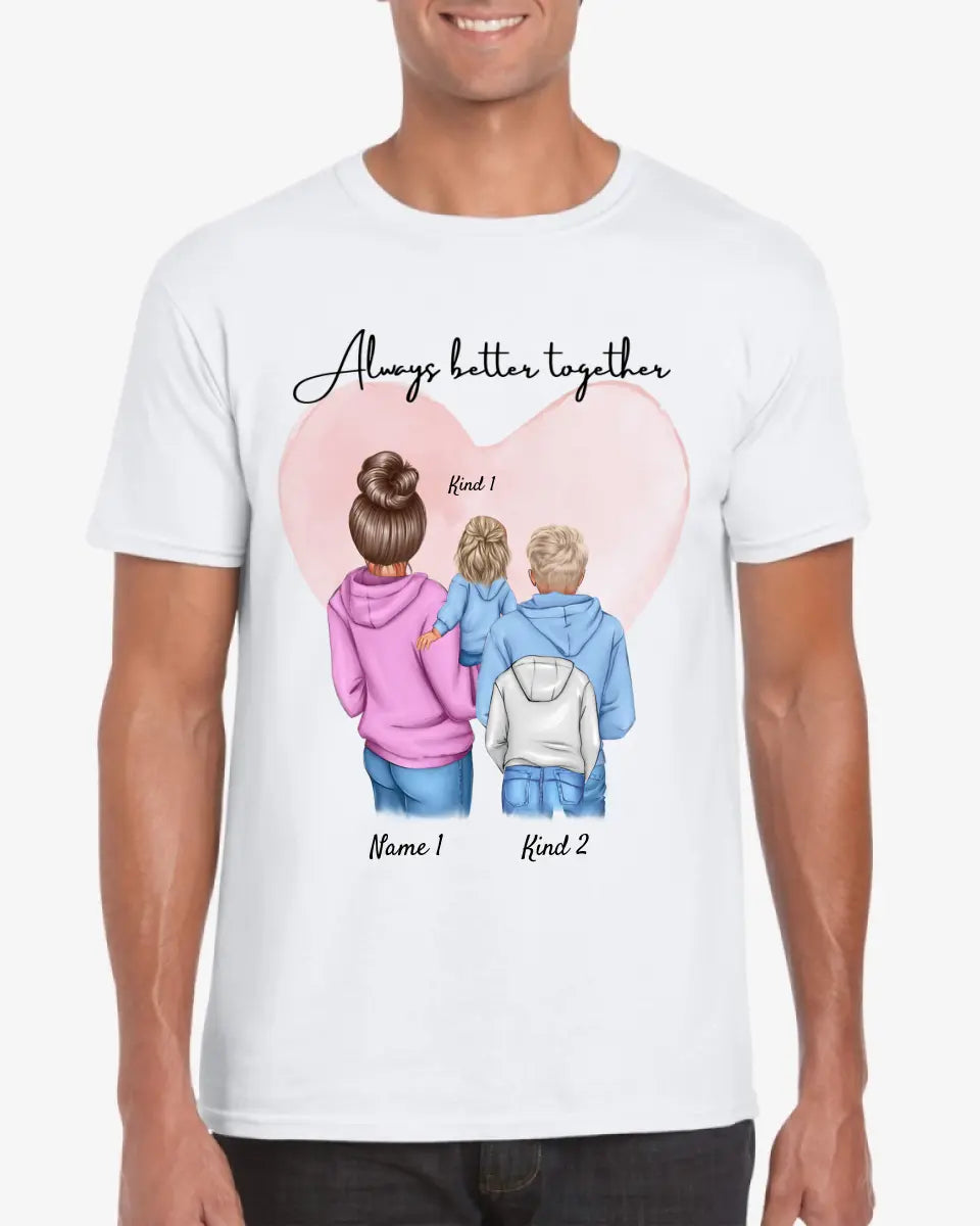 Meilleure maman - T-shirt personnalisé mère & enfants/adolescents (100% coton, unisexe)