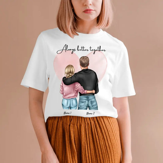 Meilleur couple - T-shirt personnalisé (100% coton, unisexe)