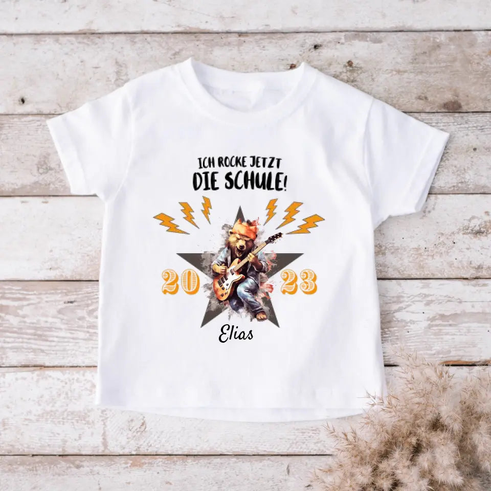 Ik ga nu naar school! - Gepersonaliseerd T-shirt voor kinderen die naar school gaan (100% katoen)