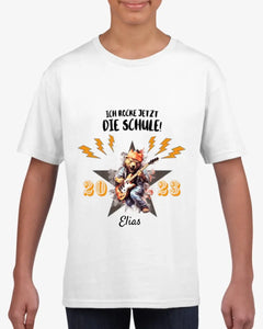 Ik ga nu naar school! - Gepersonaliseerd T-shirt voor kinderen die naar school gaan (100% katoen)