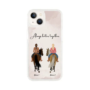 Paardenvrienden - Gepersonaliseerd hoesje voor mobiele telefoon (1-3 ruiters)