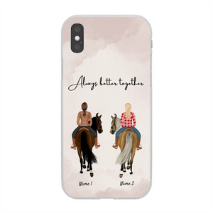 Paardenvrienden - Gepersonaliseerd hoesje voor mobiele telefoon (1-3 ruiters)