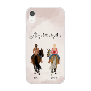 Paardenvrienden - Gepersonaliseerd hoesje voor mobiele telefoon (1-3 ruiters)