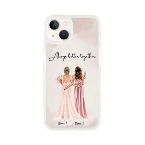 Mariée avec demoiselle d'honneur - Coque personnalisée pour téléphone portable